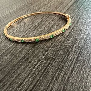 Emerald and Diamond 14k Bracelet